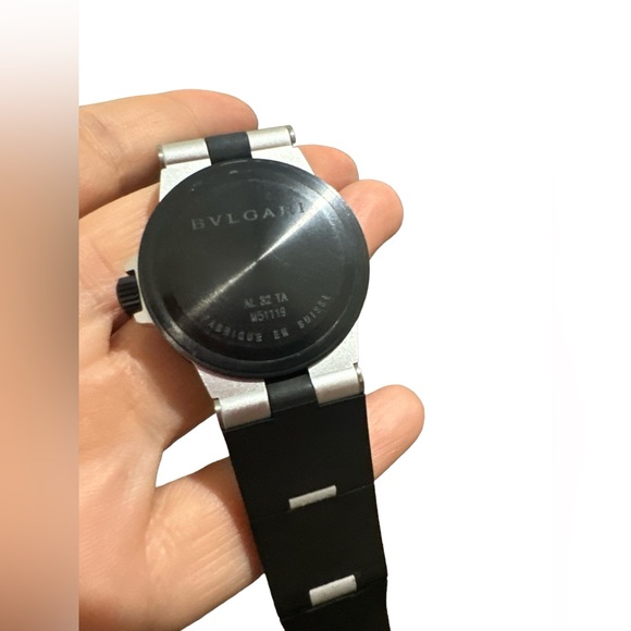 Bvlgari Aluminum Women’s Watch AL32TA Black & White Preowned - Picture 6 of 6